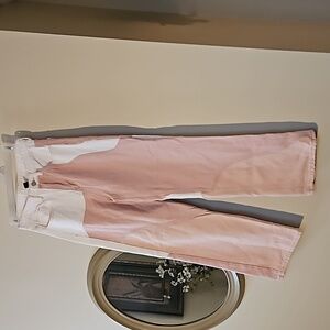 Cider Women High Rise Two-Tone Pink and White Jeans